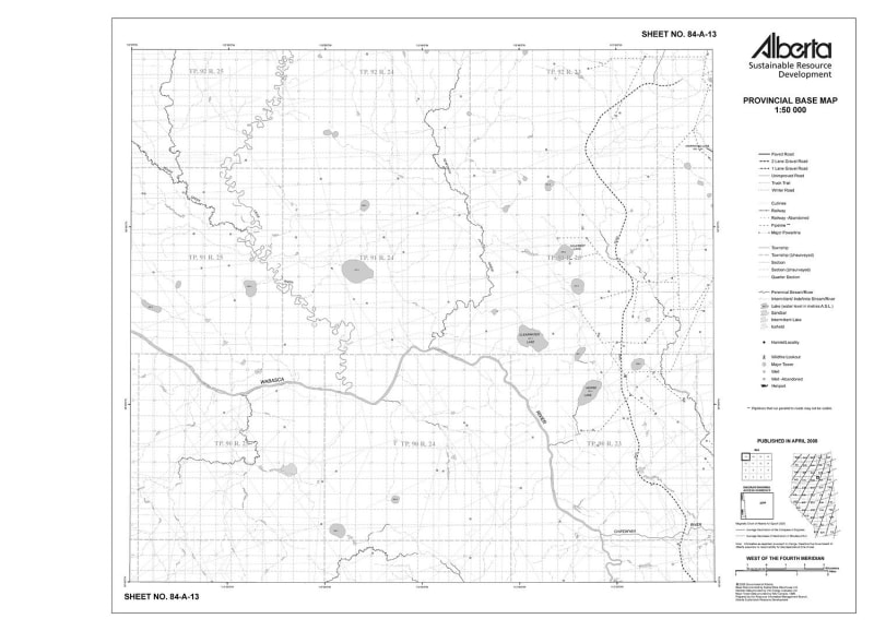 84A13R Alberta Resource Access Map