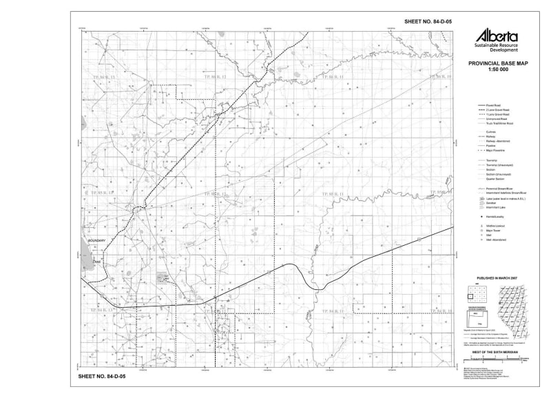 84D05R Alberta Resource Access Map