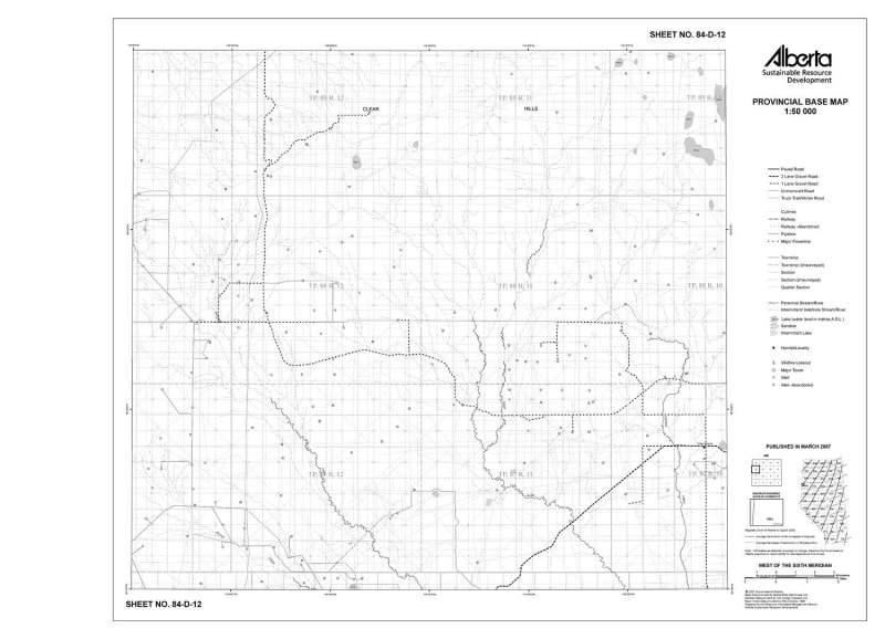 84D12R Alberta Resource Access Map