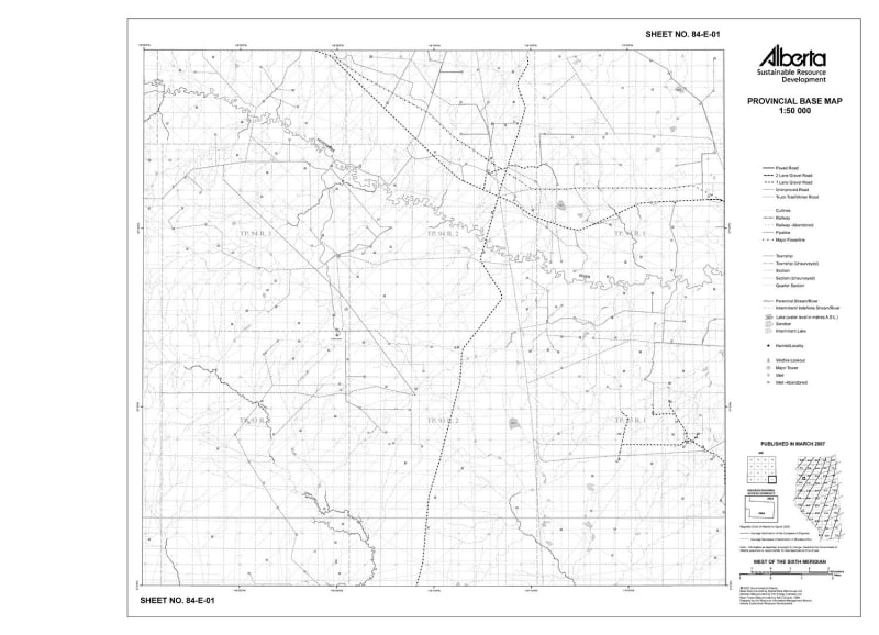 84E01R Alberta Resource Access Map