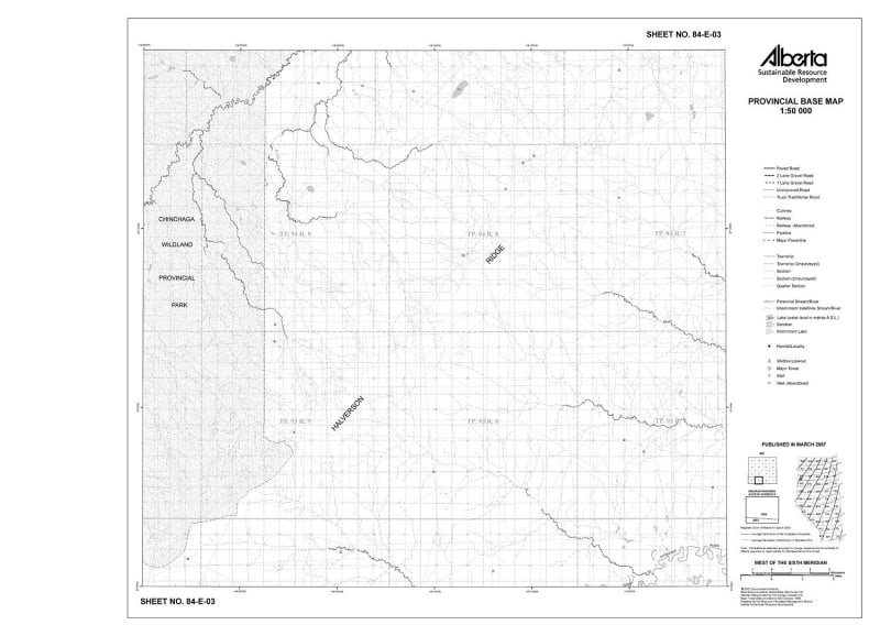 84E03R Alberta Resource Access Map