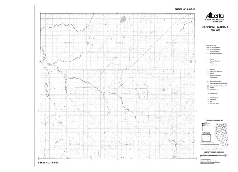84E13R Alberta Resource Access Map