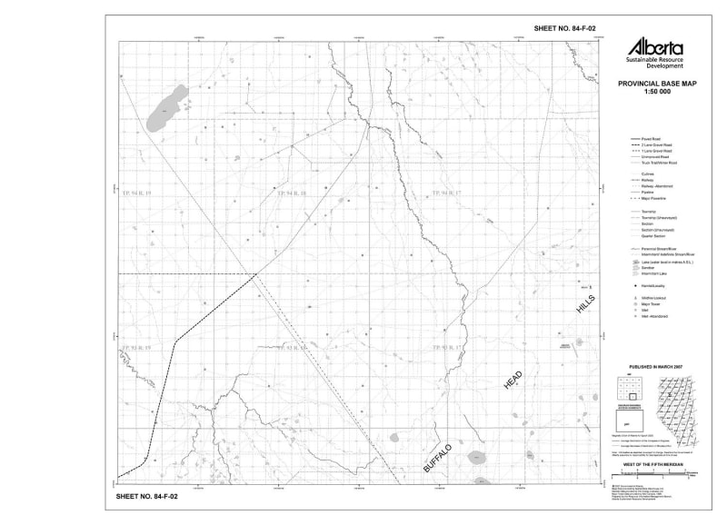 84F02R Alberta Resource Access Map