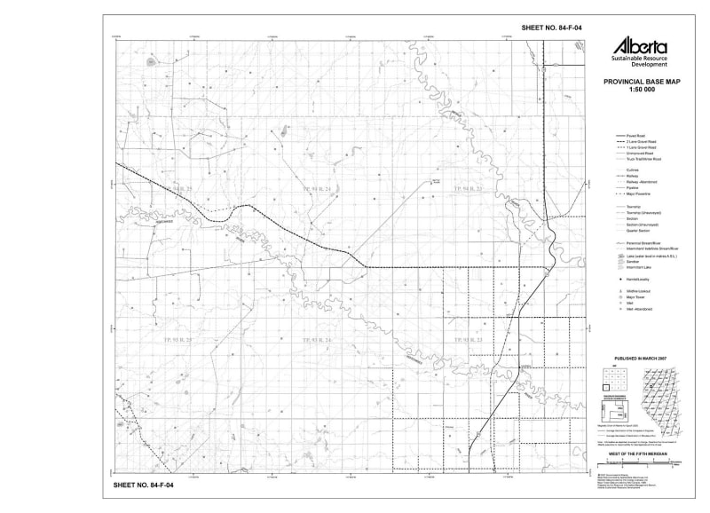 84F04R Alberta Resource Access Map