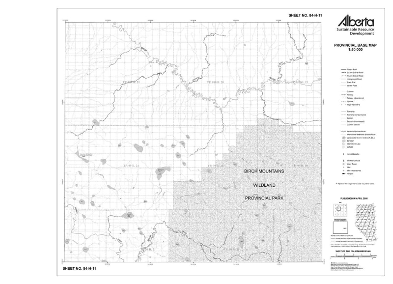 84H11R Alberta Resource Access Map
