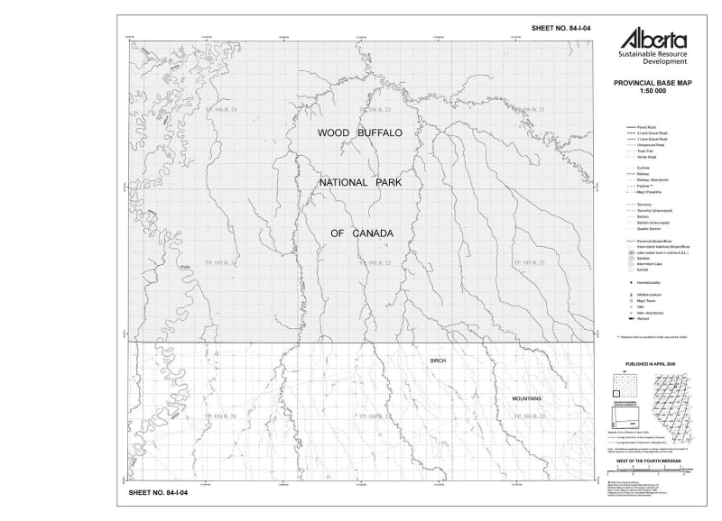 84I04R Alberta Resource Access Map