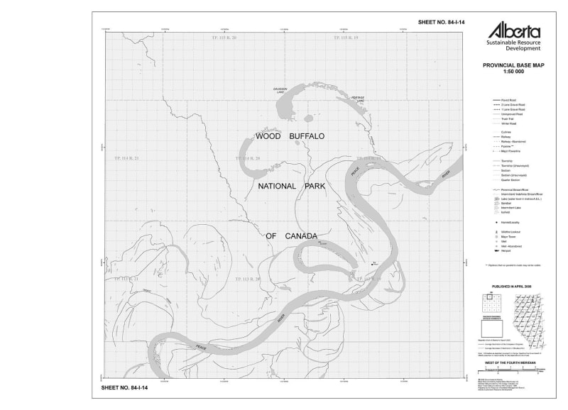 84I14R Alberta Resource Access Map
