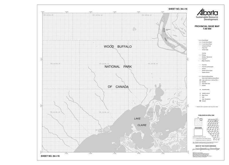 84I16R Alberta Resource Access Map