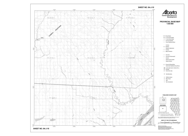 84J10R Alberta Resource Access Map