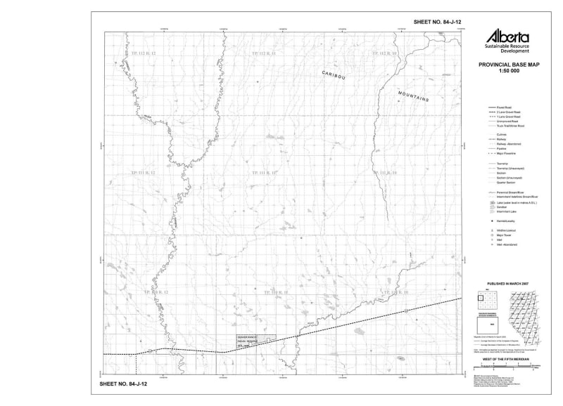 84J12R Alberta Resource Access Map