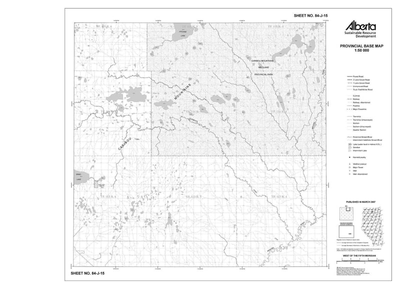 84J15R Alberta Resource Access Map