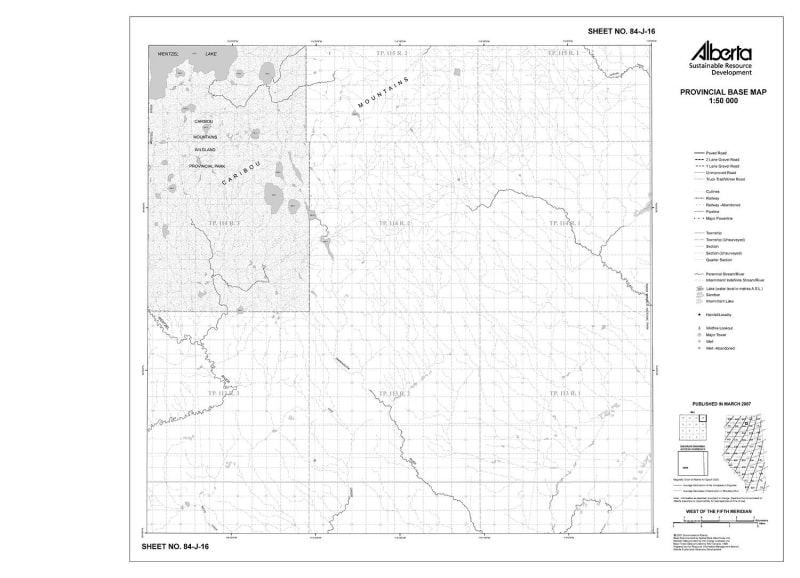 84J16R Alberta Resource Access Map