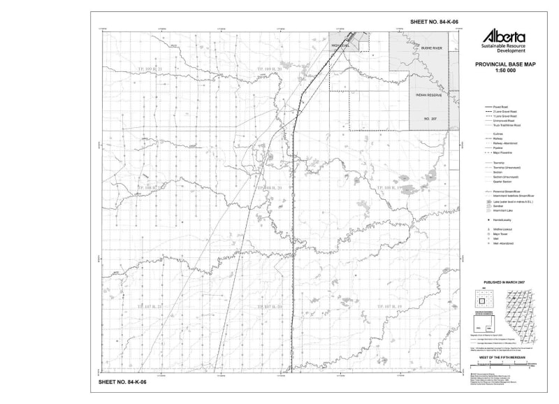 84K06R Alberta Resource Access Map