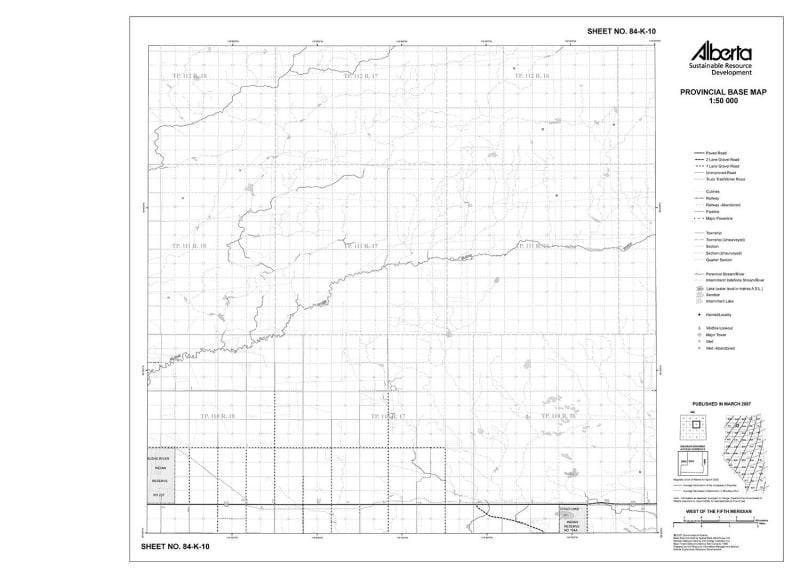 84K10R Alberta Resource Access Map