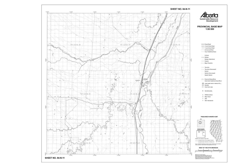 84N11R Alberta Resource Access Map
