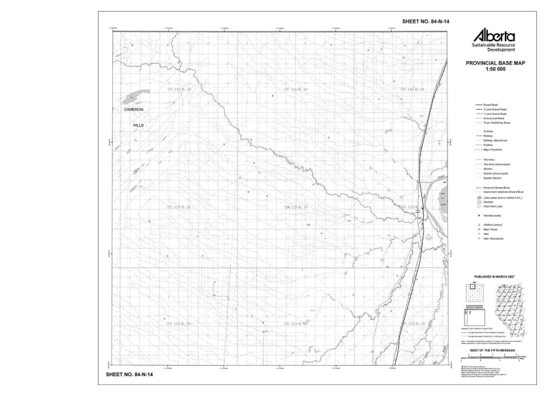 84N14R Alberta Resource Access Map