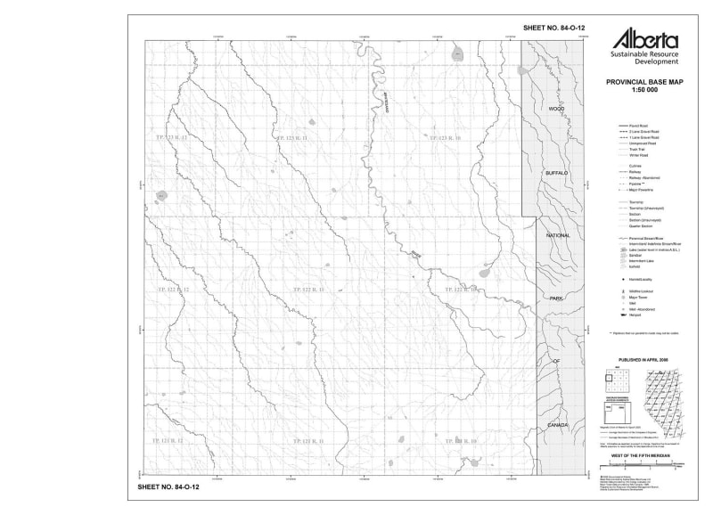 84O12R Alberta Resource Access Map