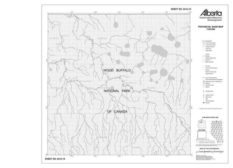 84O14R Alberta Resource Access Map