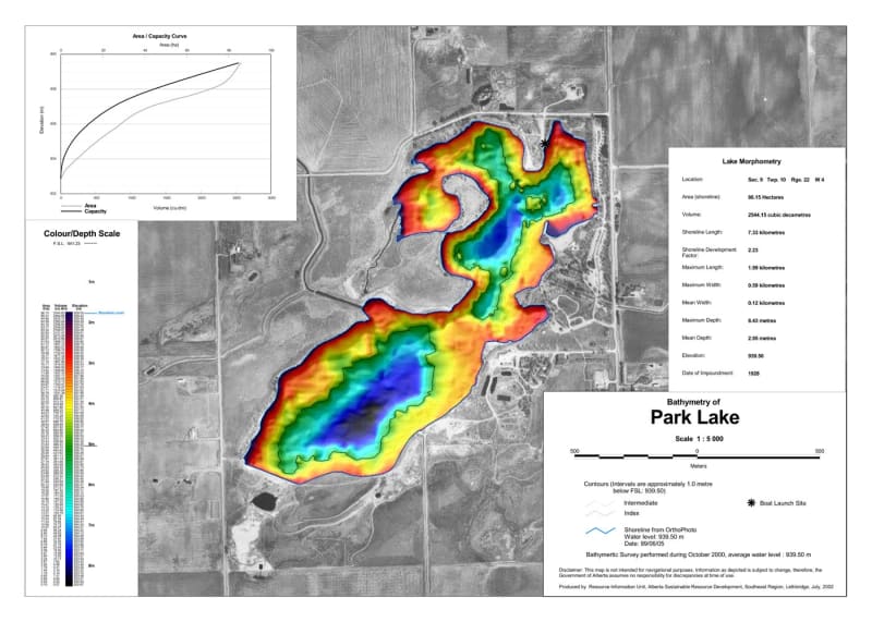 Park Lake Bathymetric Chart