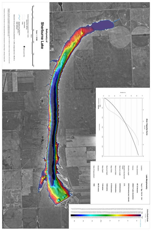 Sherburne Reservoir Bathymetric Chart