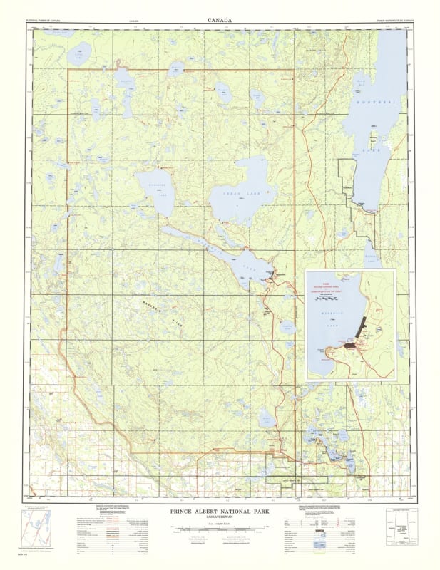 Prince Albert National Park map. This is a detailed wall map of Prince Albert National Park in Saskatchewan. Shows picnic sites, camping, and golf courses. Located in Saskatchewan, Canada, and is a perfect destination for outdoor enthusiasts. Popular tra Prince Albert National Park map. This is a detailed wall map of Prince Albert National Park in Saskatchewan. Shows picnic sites, camping, and golf courses. Located in Saskatchewan, Canada, and is a perfect destination for outdoor enthusiasts. Popular tra