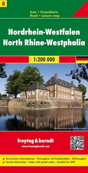 North Rhine Westphalia Germany Travel & Road Map. Freytag & Berndt road maps are available for many countries and regions worldwide. In addition to the clear design, and shaded relief these road maps have a lot of additional information such as roads, sig