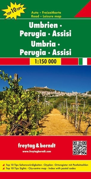 Detailed F&B road map of Umbria (1:150k). Navigate Perugia, Assisi (St. Francis Basilica), Orvieto, and Lake Trasimeno. Essential for driving Italys Green Heart. Detailed F&B road map of Umbria (1:150k). Navigate Perugia, Assisi (St. Francis Basilica), Orvieto, and Lake Trasimeno. Essential for driving Italys Green Heart.