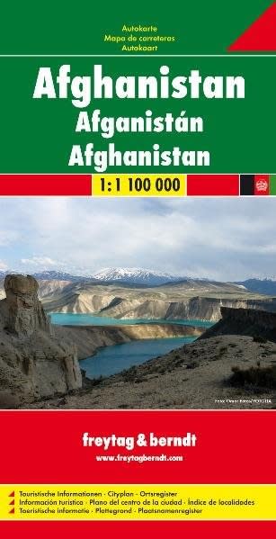 Freytag & Berndt AK152 road map of Afghanistan (1:1.1M). Features Kabul inset, Hindu Kush mountains, Silk Road routes, and borders with Iran/Pakistan.