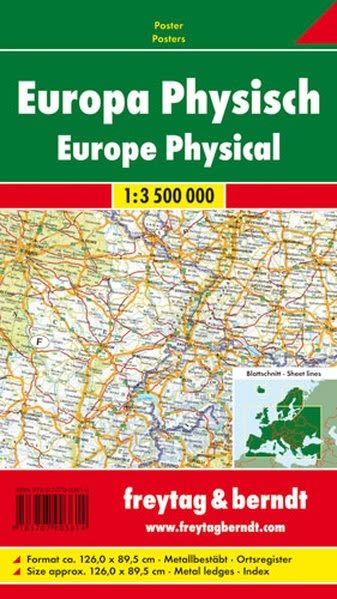 Europe Physical Travel & Road Map. A physical map of Europe can be a ...
