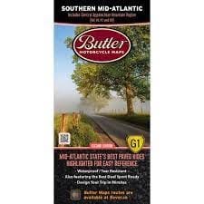 Southern Mid-Atlantic States G1 Motorcycle Map - Kentucky, Virginia, West Virginia & Ohio. The Butler Maps team rode over 56,000 miles into every nook and cranny of the region in search of not only the popular rides but the obscure backroads.