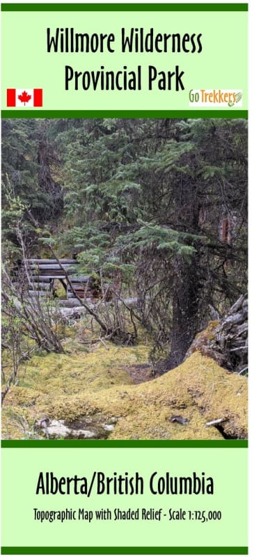 Explore Willmore Wilderness Provincial Park, Alberta, with this detailed 1:125,000 topographic hiking map. Measuring 44" x 26", this single-sided map features park boundaries, local trails, 40-meter contours, and shaded relief for accurate navigation. Ide