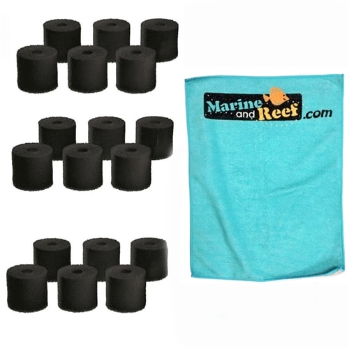 OASE BioMaster 250, 350, 600  & 850 Replacement 60ppi Pre-Filter Foam 6-Pack THREE PACK & Towel Package