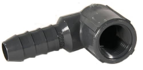 Dura Schedule 40 PVC Elbow Insert Adapters 1/2" FPT x 3/4" Hose Barb