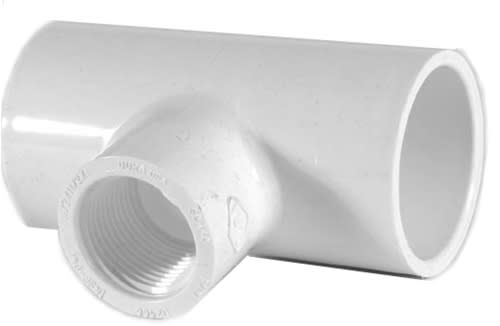 Dura Schedule 40 PVC Tee 1-1/2" Slip x 1-1/2" Slip x 1" FPT