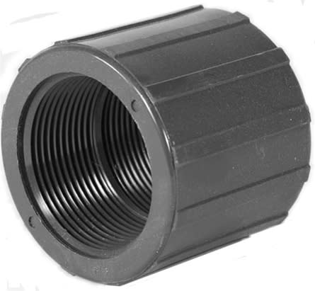 Dura PVC Coupling 2" FPT x 2" FPT Grey