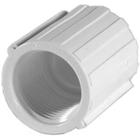 Dura PVC Coupling 1" FPT x 3/4" FPT White