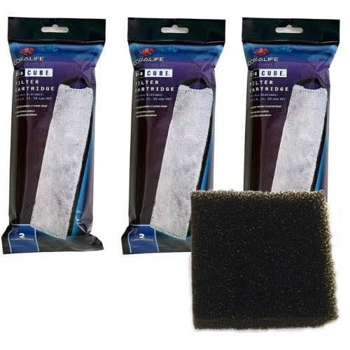 Coralife BioCube Filter Cartridge Replacements, 6-Pack, with BioCube 29 & 32 Replacement Filter Sponge Package Coralife BioCube Filter Cartridge Replacements, 6-Pack, with BioCube 29 & 32 Replacement Filter Sponge Package