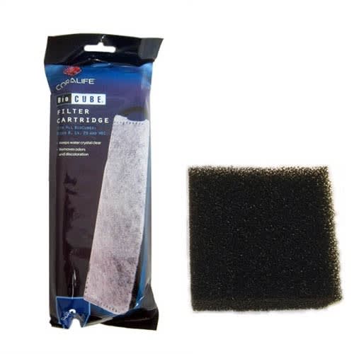 Coralife BioCube Filter Cartridge Replacements, 2-Pack, with BioCube 29 & 32 Replacement Filter Sponge Package Coralife BioCube Filter Cartridge Replacements, 2-Pack, with BioCube 29 & 32 Replacement Filter Sponge Package