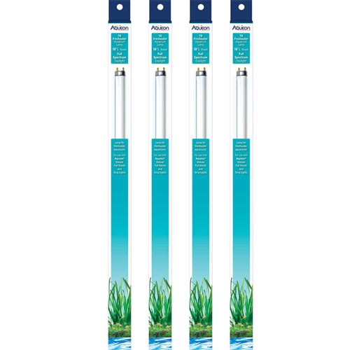 Aqueon Replacement 18 inch Daylight 15W T8 Fluorescent Aquarium Lamp FOUR PACK Package