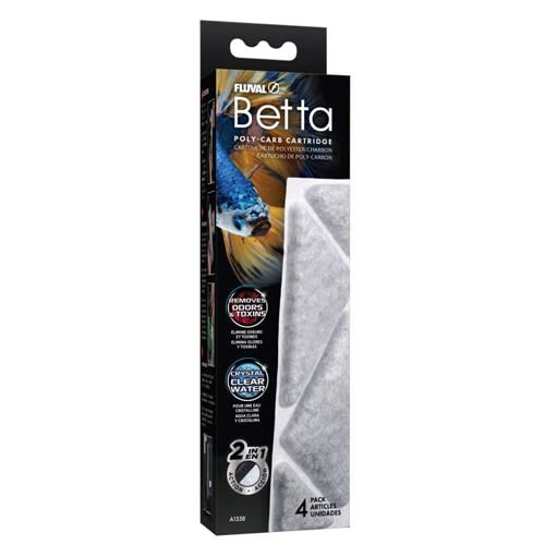 Fluval 20L Betta Poly-Carb Filter Replacement Cartridge a Pack (Fluval A1338) Fluval 20L Betta Poly-Carb Filter Replacement Cartridge a Pack (Fluval A1338)