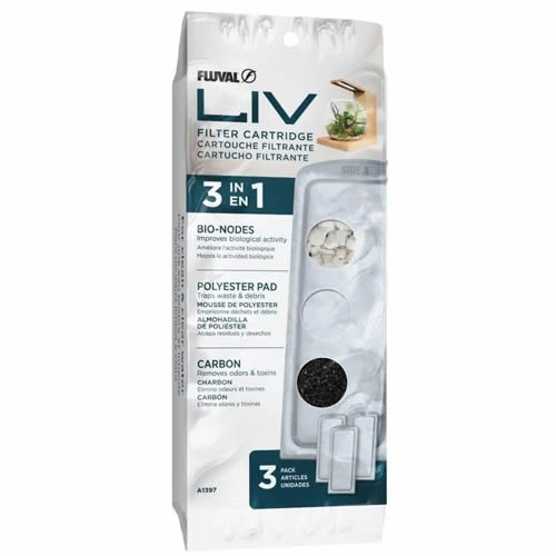 Fluval Liv Poly-Carb Filter Replacement Cartridge 3 Pack (Fluval A1397) Fluval Liv Poly-Carb Filter Replacement Cartridge 3 Pack (Fluval A1397)