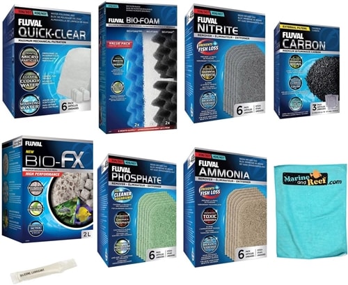 Fluval 406/407 Canister Filter Semi Annual High Performance Maintenance Kit PLUS