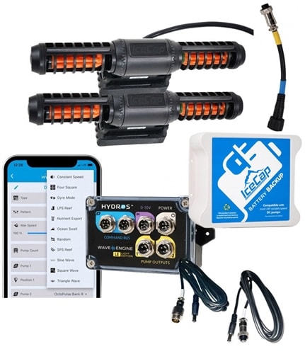 IceCap TWO 2K Gyre Flo Pumps w/ WaveEngine & Battery Backup Package IceCap TWO 2K Gyre Flo Pumps w/ WaveEngine & Battery Backup Package