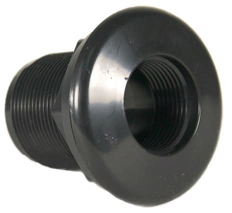JT Manufacturing Bulkhead 2" Thread x Thread, Black