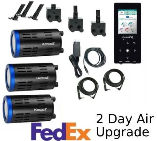 Kessil THREE A160 Tuna Blue LED Lights with New Spectral Controller X & THREE Gooseneck Package Kessil THREE A160 Tuna Blue LED Lights with New Spectral Controller X & THREE Gooseneck Package