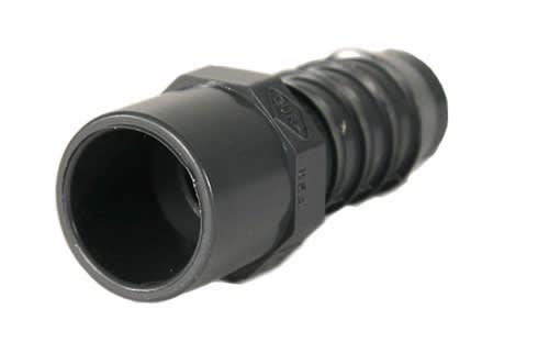 Schedule 40 PVC Straight Insert Adapters 1/2" Spg x 1/2" Hose Barb