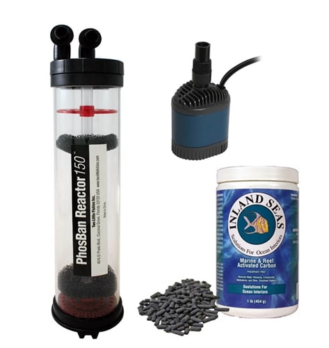 Two Little Fishies PhosBan Reactor 150 Package Wtih Lifegard 400 Pump & Carbon