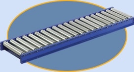 CONVEYOR, 15"W X 10'L, 1.9" STEEL ROLLERS ON 4.5" CENTERS