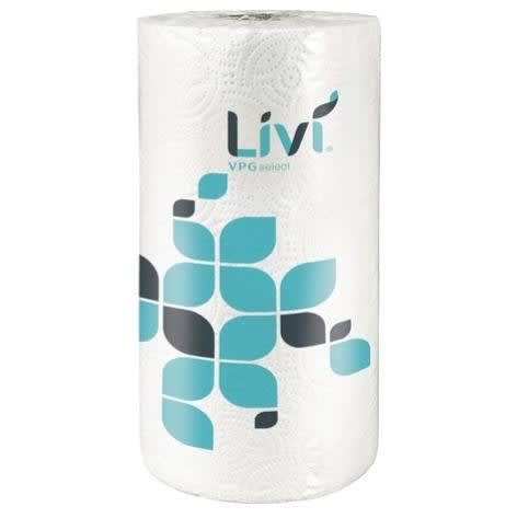 Livi VPG Select by Solaris, 2-Ply, 30rl/cs, 85ct Household Roll Towel, White