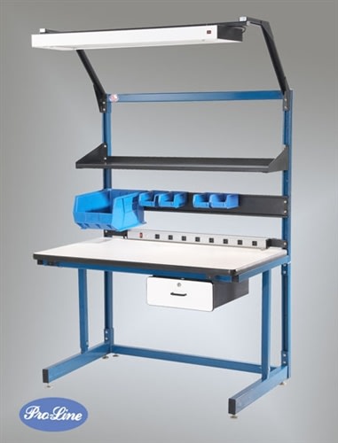 BIB20 WORKBENCH,  60"x30" ESD LAMINATE TOP, CANTILEVER LEG, KIT